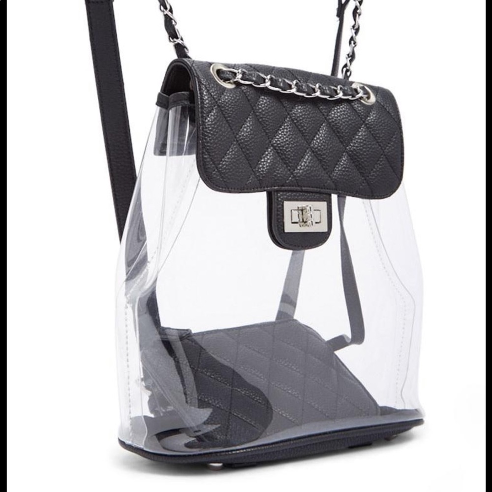 Forever 21 Black and Clear Backpack